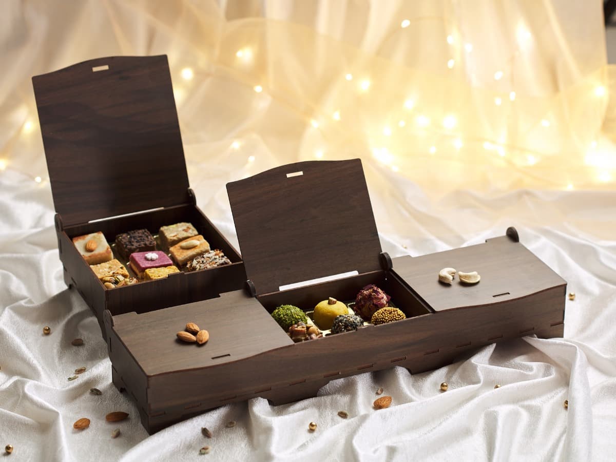 Corporate gifting hamper, styled