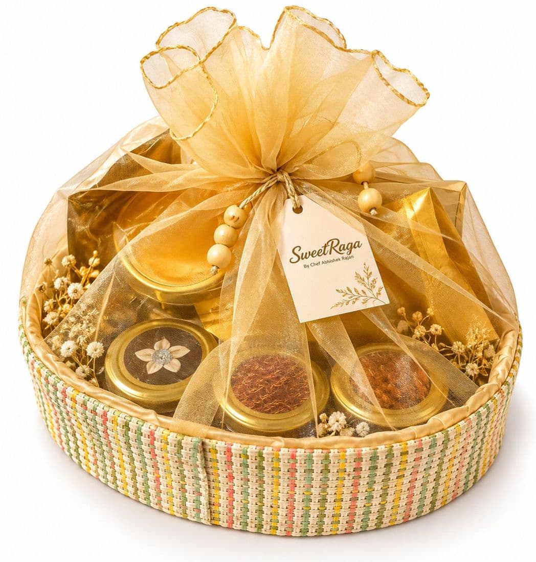 Organza round basket