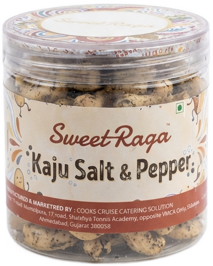Sweetraga Kaju Salt and Pepper - Classic Cashew Namkeen